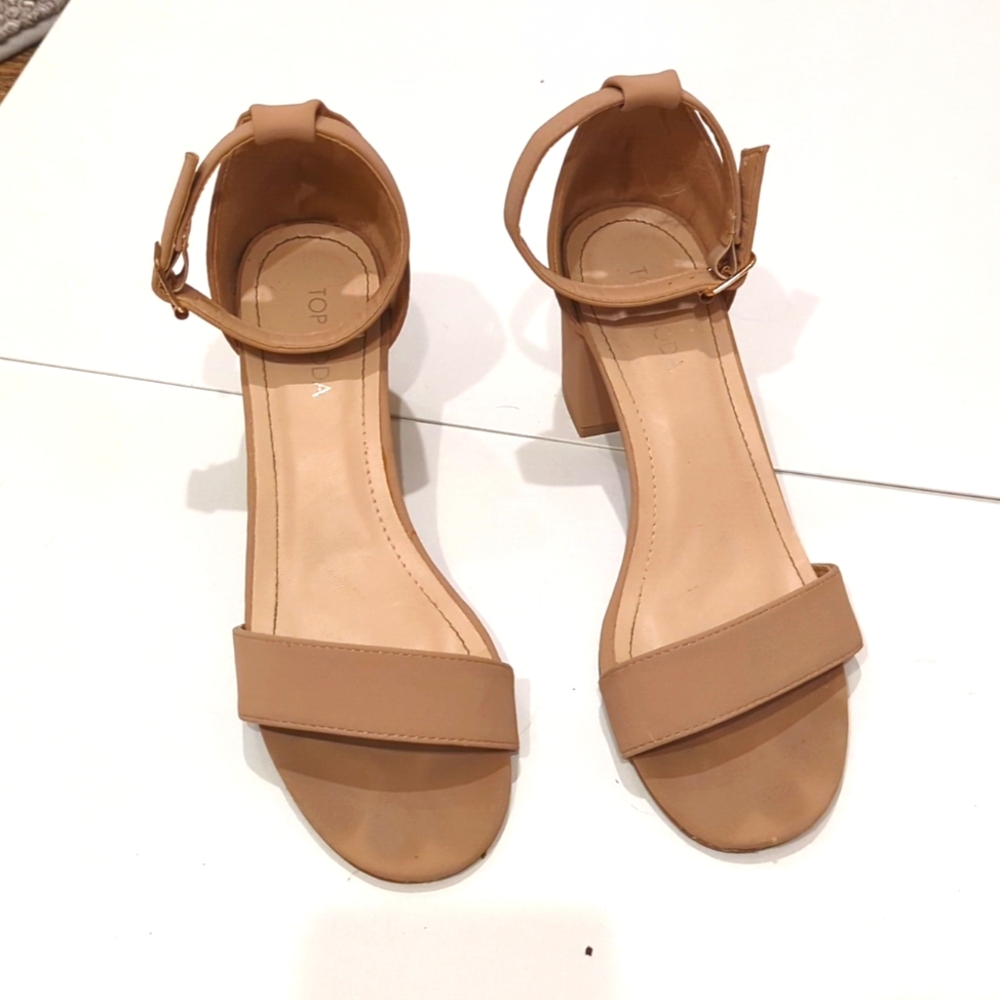 Tan Block Heels